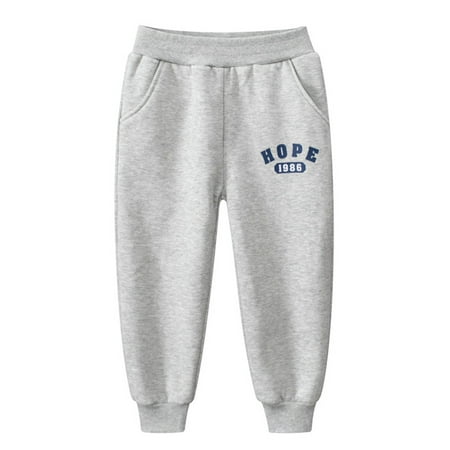 

Rovga Baby Boys Trousers High Waist Straight Leg Cartoon Prints Jogger Pant Winter Casual Pants Sweatpants Adorable Relax Fit Daily Wears Grey 3-4 Years