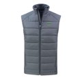thumbnail image 2 of Men's Cutter & Buck Gray Marshall Thundering Herd Evoke Hybrid Eco Softshell Recycled Full-Zip Vest, 2 of 3