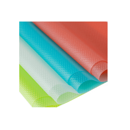 

Topboutique 4 PCS Refrigerator Shelf Liners Mats 11.4 Inches X 17.7 Inches Waterproof Washable Fridge Shelves Pads Kitchen Cabinets Drawer Table Placemats Clear Green Pink Blue