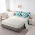 thumbnail image 5 of jejeloiu Waves Striped Lines 7 Pieces Bedding Comforter Set,Boho Gemoetric Pattern Full Bedding Set,Cyan Mermaid Print Abstract Fitted Sheet Flat Sheet For Adults,Super Cozy Room Decor Reversible, 5 of 8