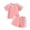 A174-Pink, variant on Toddlers Kids Girls Boys Short Sleeve Top And Shorts 2 Piece Pajama Set,Active 6-Girls Months Girls-24 Months 2T 3T 4T 5T 6T 7T,18-24 Months