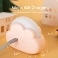 thumbnail image 4 of Luz de noche para niños JAMW nube LED USB recargable rosa, 4 of 5