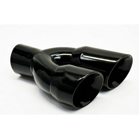 Exhaust Tip 2.50" Inlet 3.00" Outlet 9.50" long WDWDS30095-250-GBK-SS Dual Double Wall Gloss Black 304 Stainless Stainless Wesdon Exhaust Tip