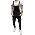 thumbnail image 1 of Lishi Ripped Denim Dungaree Overalls for Men, 1 of 3