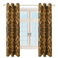 thumbnail image 4 of Brown Leopard Print 2 Panels Blackout Curtains for Bedroom Living Room Drapes Kitchen Room Window Blackout Curtain Grommet, 4 of 6