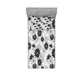 thumbnail image 2 of Grey Bedding Set with Sheet & Covers, Illustration of Old Fashion Various Size Spiral Vintage Flowers Urban Design, Printed Bedroom Decor 2 Shams, 4 Sizes, White Black, by Ambesonne, 2 of 3