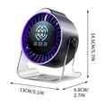 thumbnail image 3 of Vacemry Transparent Desktop Mini Fan USB Rechargeable Quiet Operation 100 Speed Adjustable, Portable Circulating Fan for Office Desk Home Bedroom Dorm Study Table Decor, 3 of 6