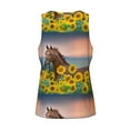 thumbnail image 5 of Gaeub Horse Sunflowers Men's Athletic Tank Top, Workout Sleeveless Shirts, Running Tank Tops for Gym, Running, Training - XX-Large, 5 of 9