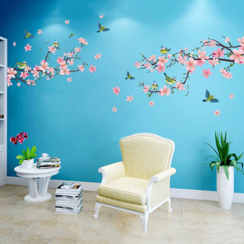 Wall Stickers Decal Bedroom Living room DIY Flower Removable PVC Art