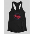 thumbnail image 3 of Happy Fourth Of July Logo Racerback Tank Women -Image by Shutterstock, Female Large, 3 of 4