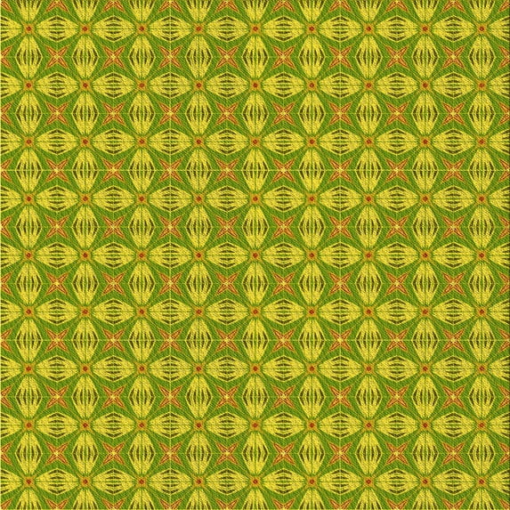 Ahgly Company Indoor Square Patterned Dark Yellow Green Area Rugs, 5' Square