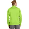 thumbnail image 2 of Sport-Tek F243 Mens Sport-Wick Fleece 1 by 4-Zip Pullover, Lime Shock & Black - 4XL, 2 of 6