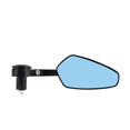 thumbnail image 3 of Espejo retrovisor de motocicleta antideslumbrante, espejo retrovisor de manillar de diamante para motocicleta/scooter/bicicleta (negro, paquete de par), 3 of 5
