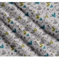 thumbnail image 3 of Soimoi Grey Cotton Poplin Fabric Heart & I Love You Text Printed Craft Fabric by the Yard 56 Inch Wide, 3 of 7