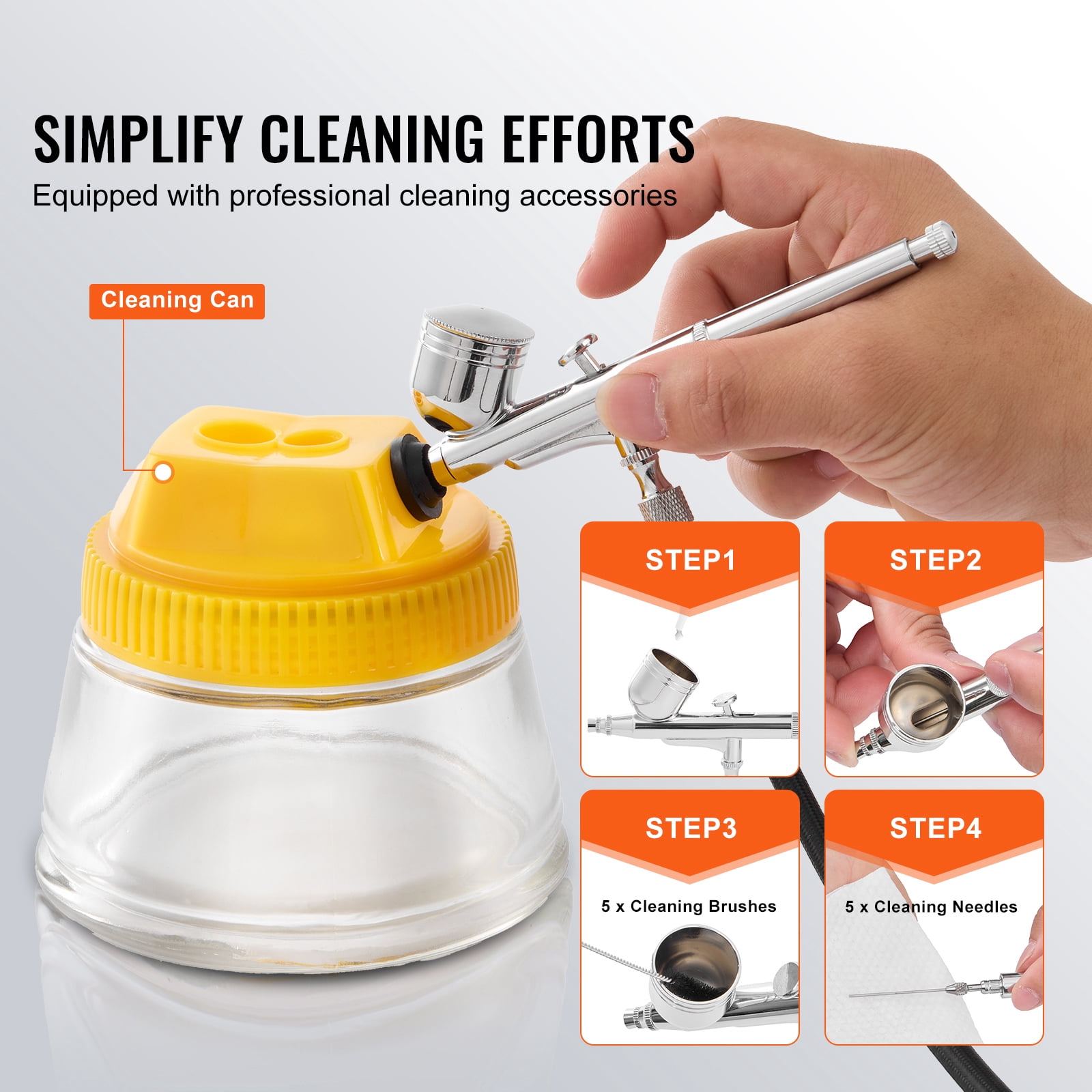 KFFKFF Airbrush Kit, Twin Fan Air Pump Advanced Airbrushing Kit inclusive of 3 Airbrush Tools, Stand, Colour Blend Wheel, Brush Cleaning Kit, Ideal for Artistic Nail, Cookie, Tattoo, Makeup