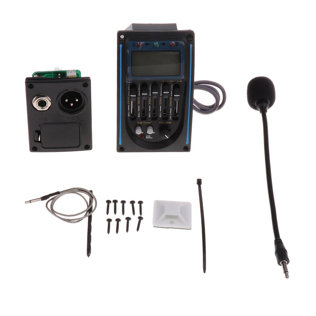 LeeQinersw 1 Set 5-Band EQ Equalizer Acoustic Guitar LC-5 Pickup Tuner Guitar Parts