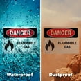 thumbnail image 5 of (2 Pack) Flammable Gas OSHA Danger Sign 18 Inch X 12 Inch Vinyl Label Decal Sticker Weather Resistant, UV Protected for Workplace, Business, and Construction Site, Made in the USA, 5 of 7