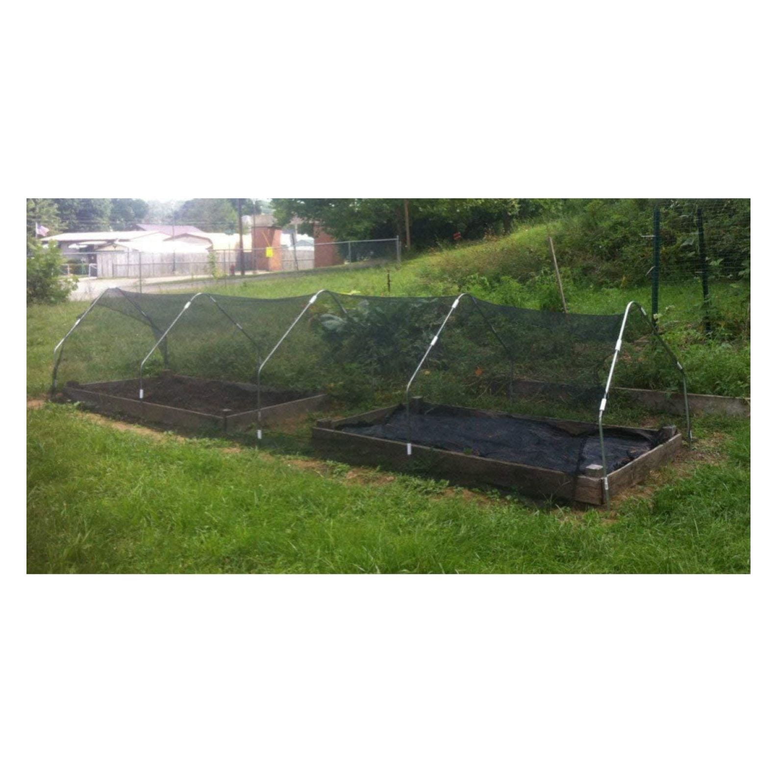 50% Shade Cloth Black - UV Resistant Sunblock Fabric for Plants, Garden, Patio - 6ft x 12ft with Clips