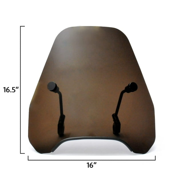 Krator 15" Smoke Tinted Windscreen Windshield Compatible with Victory Vegas (2016) Fits 7/8" or 1" Handlebars