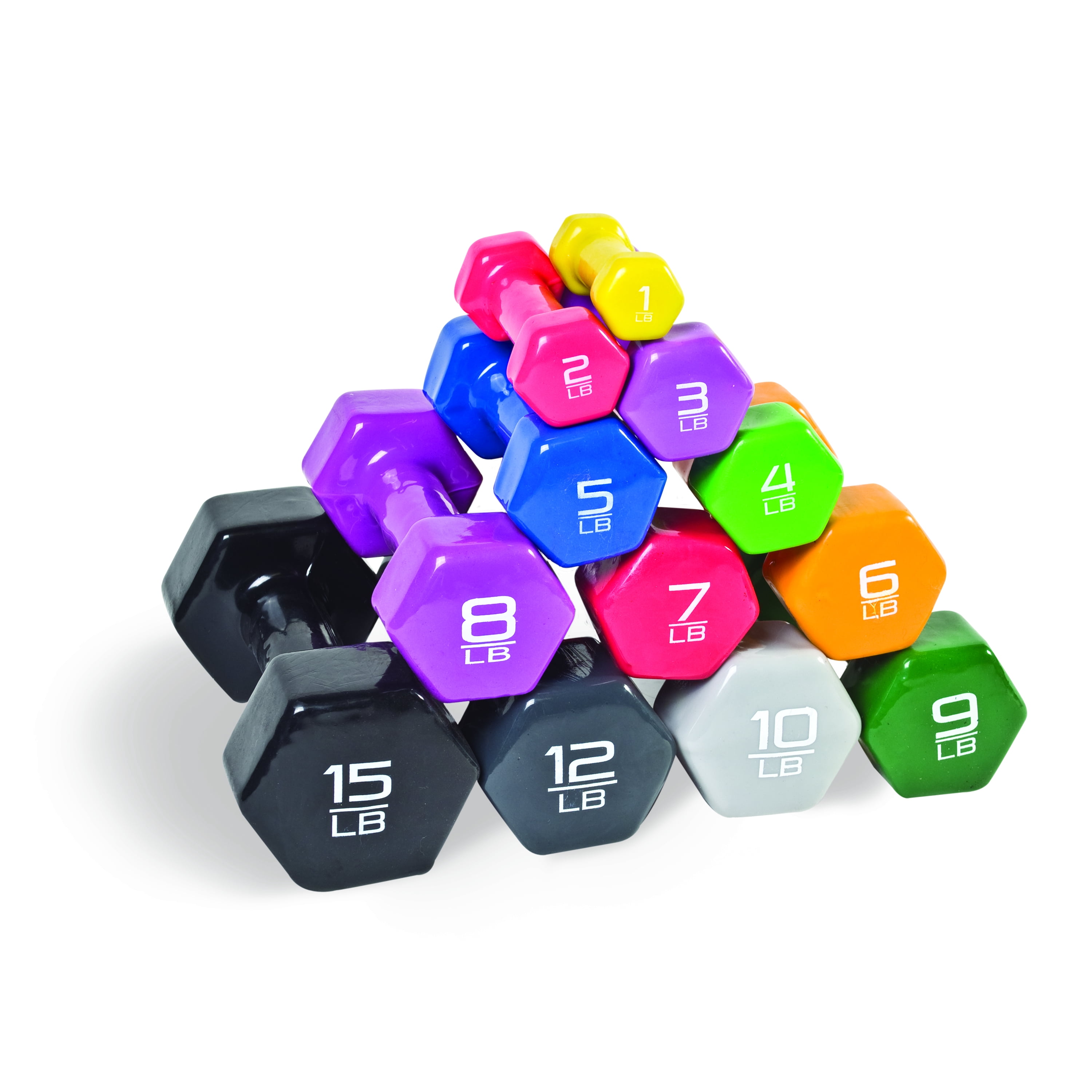 CAP Barbell Vinyl Coated Dumbbells, 7 Pound Pair