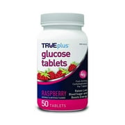 TRUEplus Glucose Supplement 50 per Bottle Chewable Tablet Raspberry Flavor