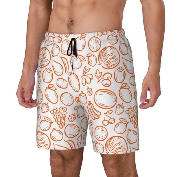 Fotbe Simple Fruit Traje de Baño para Hombre – Shorts de Natación de Secado Rápido con Forro y Bolsillos-X-Large