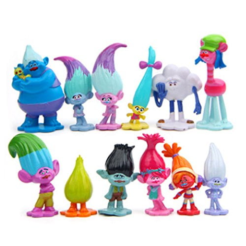 Jiahui Brand 12 Pcs Troll Toys, Mini Trolls Figures Collectable Doll