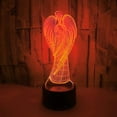 thumbnail image 6 of YSITIAN 3D Angel Wing Night Light Lamp Illusion Night Light 7 Color Changing Touch Switch Table Desk Decoration Lamps Gift YT-7374, 6 of 6