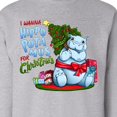 thumbnail image 3 of Inktastic I Wanna Hippopotamus for Christmas Cute Hippo Adult Sweatshirt, 3 of 4