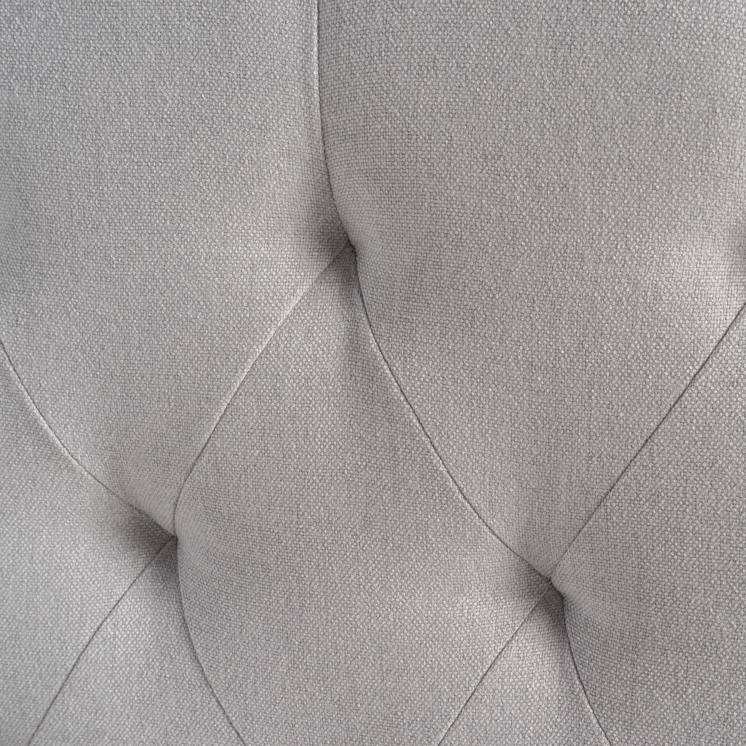 Ellsa Fabric Upholstered Full/Queen Headboard, Light Gray and Black