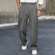 thumbnail image 1 of Ceisia Men's Trendy Solid Color Gift Elastic Waist Straight Leg Suit Pants with Slanted Pockets, 1 of 7