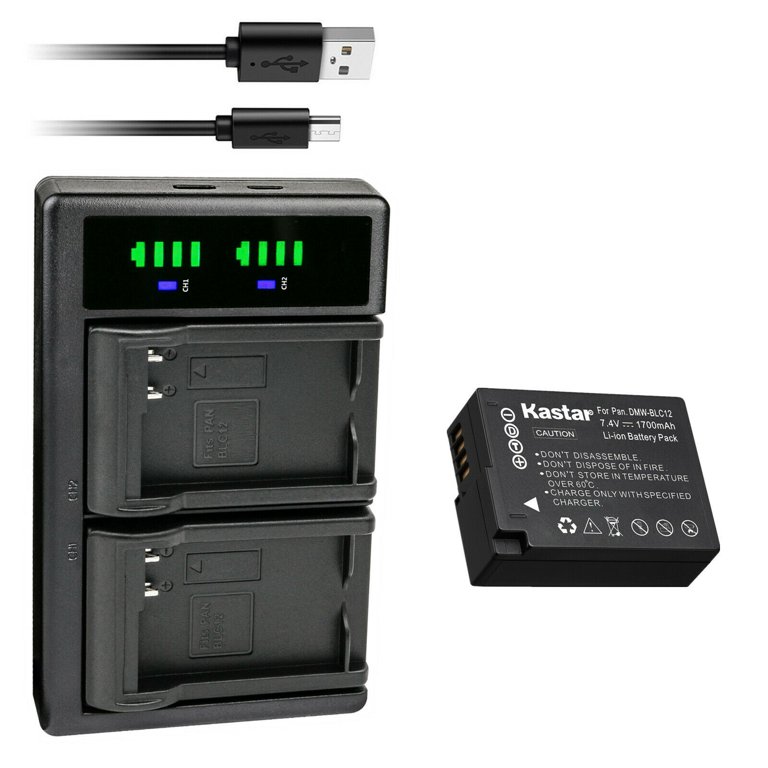 Kastar 1-Pack Battery and LTD2 USB Charger Replacement for Panasonic DMW-BLC12  DMW-BLC12E DMW-BLC12GK DMW-BLC12PP Battery, DE-A79 DE-A79B Charger, Lumix  DMC-GH2K DMC-GH2KGK DMC-GH2KK DMC-GH2KS - Walmart.com