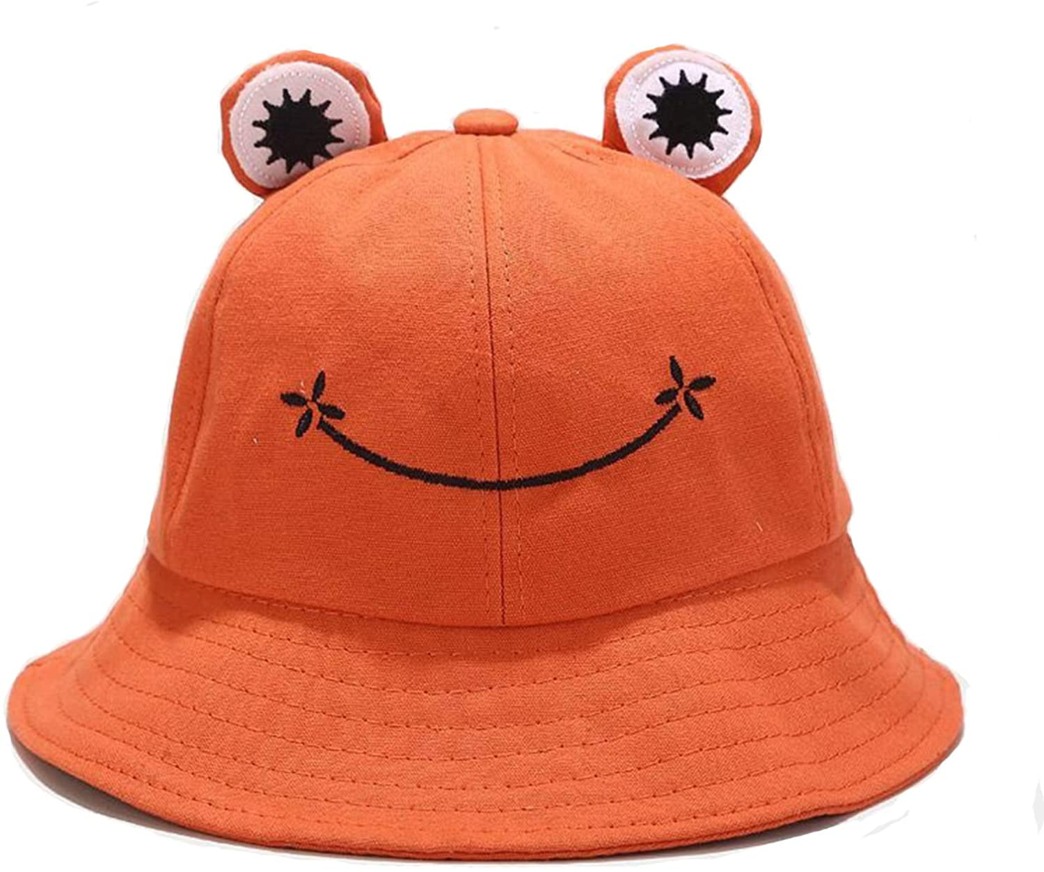 GREFER Adult Cute Frog Bucket Hat,Cotton Sun Hats for Women&Men Wide Brim Fisherman Hat Beach Summer Hat Cowboy Hat 
