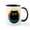 White/Black Inside, variant on CafePress - Black Cat Retro Sunset Mugs - 11 oz Ceramic Mug - Novelty Coffee Tea Cup