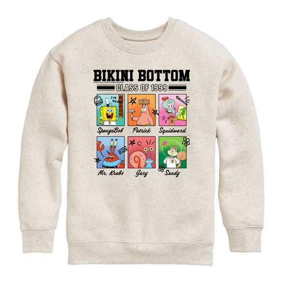 SpongeBob SquarePants - 1999 Yearbook - Youth Boys Crew Fleece Sweatshirt