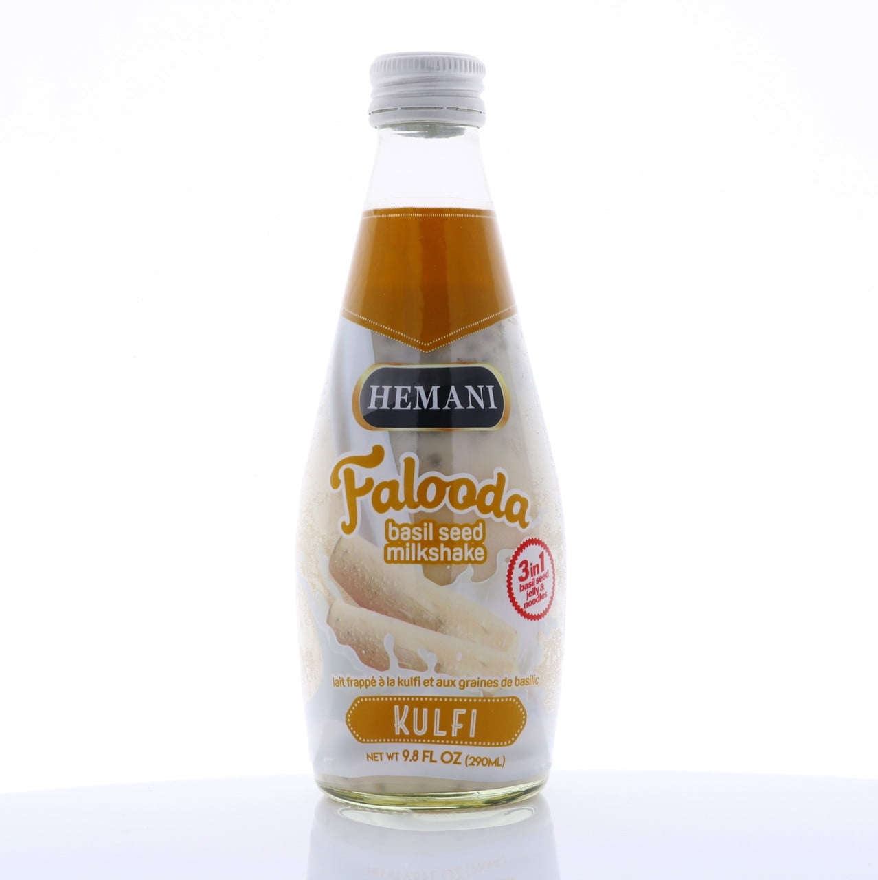 HEMANI Kulfi NonDairy Basil Seeds Milkshake Falooda Drink 9.8 FL OZ