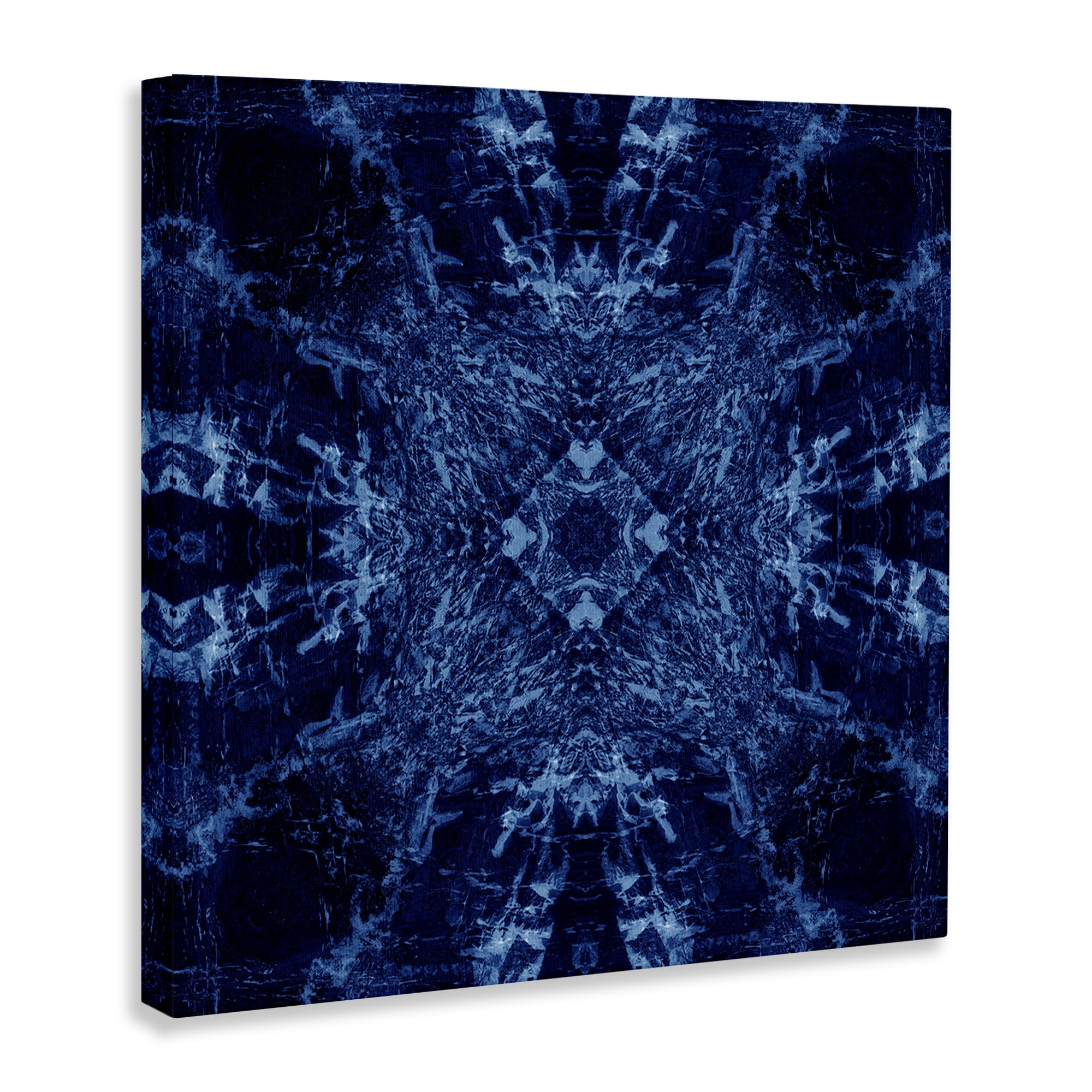 Stupell Industries Dark Tie Dye Style Abstract Painting Wrapped Canvas Art Print Wall Art, 30 x 30