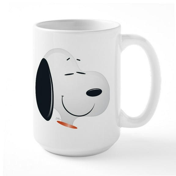 CafePress - Peanuts Snoopy Emoji Ceramic Mug - 15 oz Ceramic Large White Novelty Mug
