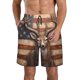 thumbnail image 1 of Balery Deer American Flag Wall Traje de Baño Estilo Hawaiano para Hombre, Shorts de Secado Rápido con Bolsillos-Large, 1 of 6
