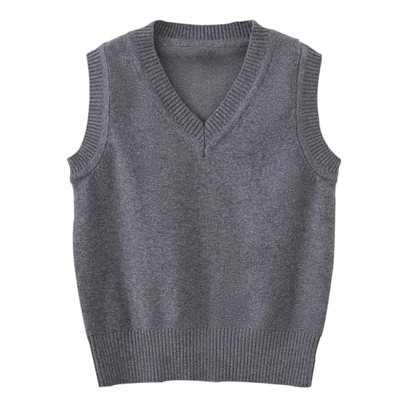 Odeerbi Niños de Punto Suéter V Cuello Chaleco Sin Mangas Suéter Chaleco Uniforme de La Escuela