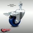 thumbnail image 2 of 3.5 Inch SS Solid Polyurethane 12mm Threaded Stem Caster Total Lock Brake, 2 of 2