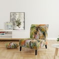 thumbnail image 2 of Designart "A Single Palm Tree VII" Multi-Color Floral Upholstered Accent Chair - Traditional Arm Chair For Bedroom, 2 of 5