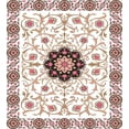 thumbnail image 3 of Ambesonne Eastern Duvet Cover Sets, Classic Floral Details, 2-Queen, Coral Jade Green, 3 of 7