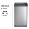 thumbnail image 3 of EKO Bote de basura Inteligente Mirage X 80 L con Sensor Automatico para cocina baño oficina Acero inoxidable, 3 of 5