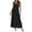Black, variant on USSUMA Dresses for Women 2025 Casual Spring Womens Dresses Sleeveless Square Neck Casual Solid Color Beach Maxi Dress Lounging Dresses Loose Dresses Business Holiday Saving Black Dress Size-XXL