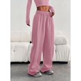 thumbnail image 5 of Women's Casual Straight Leg Loose Elastic Waist Sweatpants with Pockets, 5 of 6