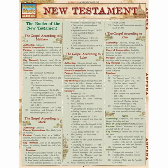 BarCharts- Inc. 9781423203094 New Testament