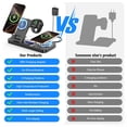 thumbnail image 3 of 6-in-1 Magnetic Charging Station, Dual Phone Fast Charger with Clock & 7-Color Night Light, 30W Adapter for iPhone/Watch/AirPods, 3 of 9