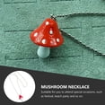 thumbnail image 3 of MasteelfCA 1 Pce Collier Pendentif en Forme de Champignon Chaîne de Cou Décorative Accessoire, 3 of 7