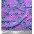 thumbnail image 1 of Soimoi Poly Georgette Fabric Butterfly & Wildflower Floral Decor Fabric Printed Yard 52 Inch Wide, 1 of 1